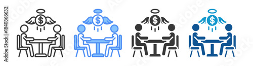 Angel Investor Icon Set Multiple Style Collection