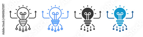 Disruptive Innovation Icon Set Multiple Style Collection