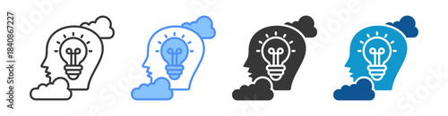 Business Innovation Icon Set Multiple Style Collection