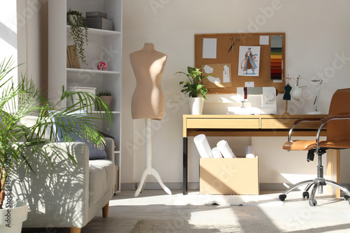 Interior of atelier with ma...