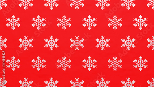 Red background with snowflakes