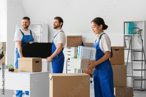 Female Asian loader carryin...
