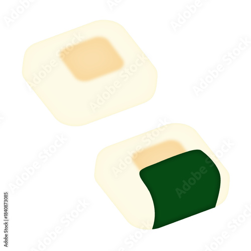 お餅・磯部焼きのイラストセット