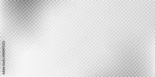 Grunge halftone gradient background. Faded grit noise texture. White and black sand wallpaper. Retro pixelated backdrop. Anime or manga style comic overlay. Vector graphic design textured template