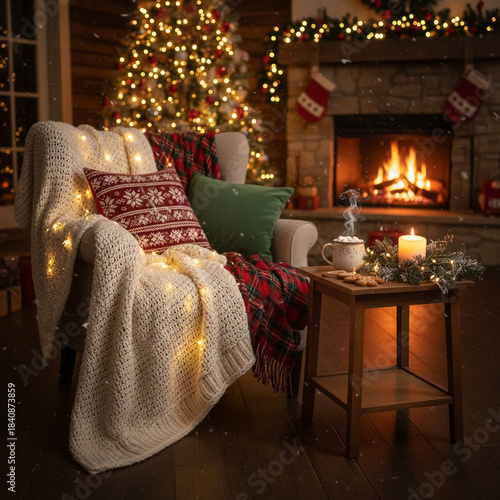 living room with fireplace