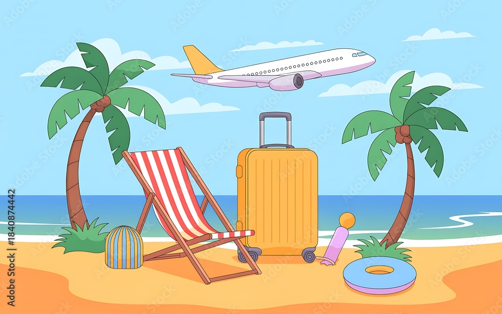 Obraz premium Tropical beach vacation travel