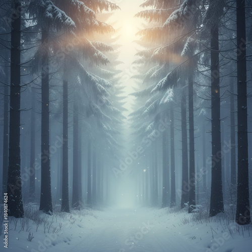 forest in the snow