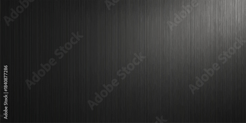 Dark metal texture background with brushed gray aluminum pattern surface