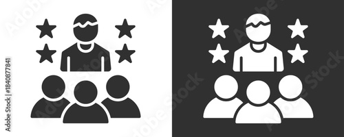 Role Model Icon Set Vector Collection Isolated In Black And White