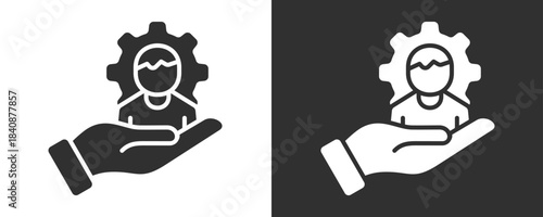 Mentor Icon Set Vector Collection Isolated In Black And White