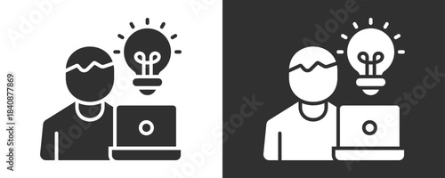 Idea Icon Set Vector Collection Isolated In Black And White
