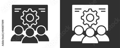 Training Icon Set Vector Collection Isolated In Black And White