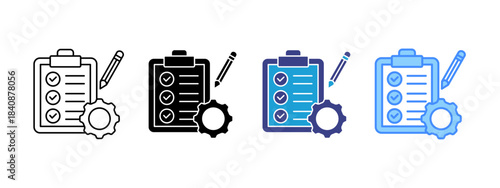 Project icon set multiple style collection