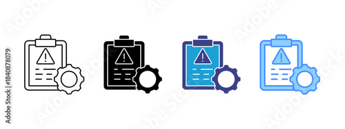 Risk Management icon set multiple style collection