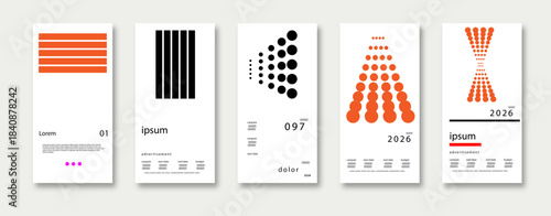 A collection of minimalist posters with geometric backgrounds and clean typography. versatile are perfect for posters, web design, branding, labels, minimalist art with excellent text legibility.