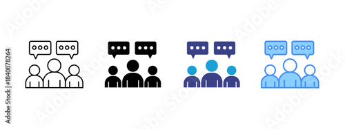 Engagement icon set multiple style collection