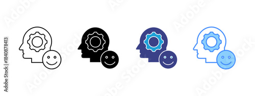 Behavior icon set multiple style collection