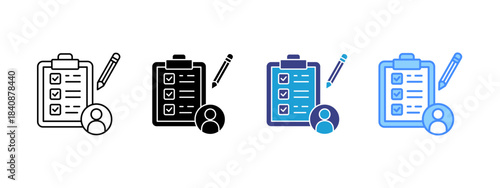 Accountability icon set multiple style collection