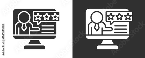 Rating Icon Set Vector Collection Isolated In Black And White