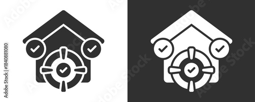 Goal Icon Set Vector Collection Isolated In Black And White