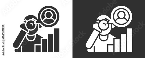 Prospecting Icon Set Vector Collection Isolated In Black And White