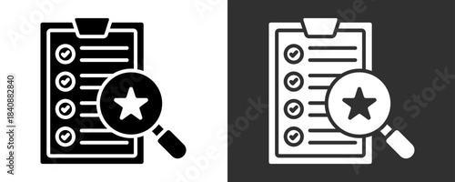 Assessment Icon Set Vector Collection Isolated In Black And White