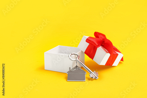Gift box with key from hous...