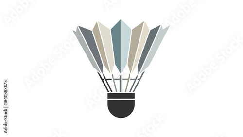 Stylized Shuttlecock Object Icon for Badminton Sports and Recreation