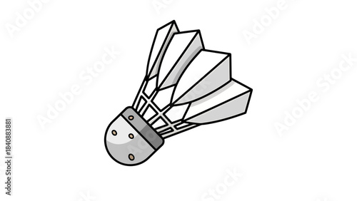 Isolated Shuttlecock Illustration for Sports and Recreation