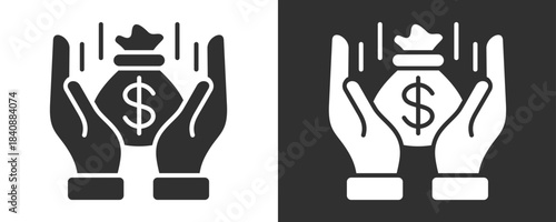 Funding Icon Set Vector Collection Isolated In Black And White