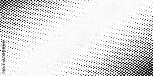 Seamless geometric black and white abstract metal grid pattern texture design for a digital wallpaper backdrop illustration with halftone dots and shapes