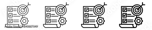 Goal Setting Icon Set Different Style Collection
