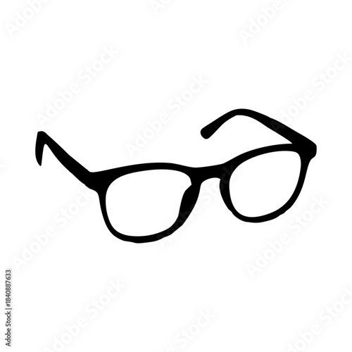 Classic Black Frame Glasses Icon