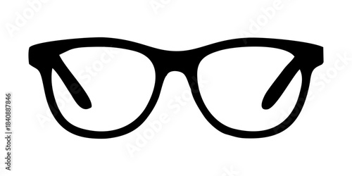 Classic Black Frame Glasses Icon