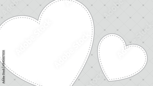 ハートのフレーム背景【16:9素材シリーズ】