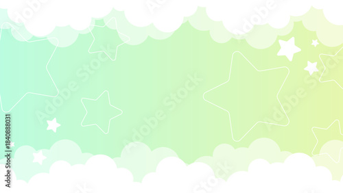 空と星の背景【16:9素材シリーズ】