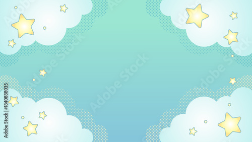 星雲空フレーム【16:9素材シリーズ】