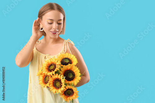 Beautiful young happy woman...