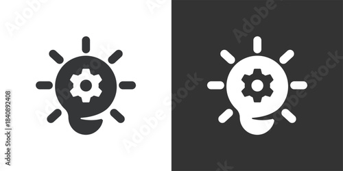 Management icon. Solid glyph series icon