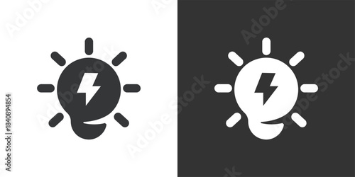 Energy icon. Solid glyph series icon