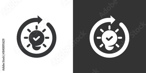 Idea Update icon. Solid glyph series icon