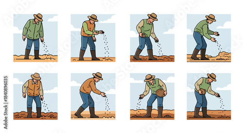 Rugby players action poses with transparent background