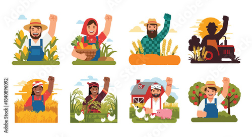 Father comforting child in various scenarios