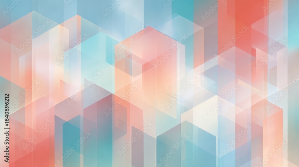 Fototapeta premium Abstract geometric pattern with colorful hexagonal shapes