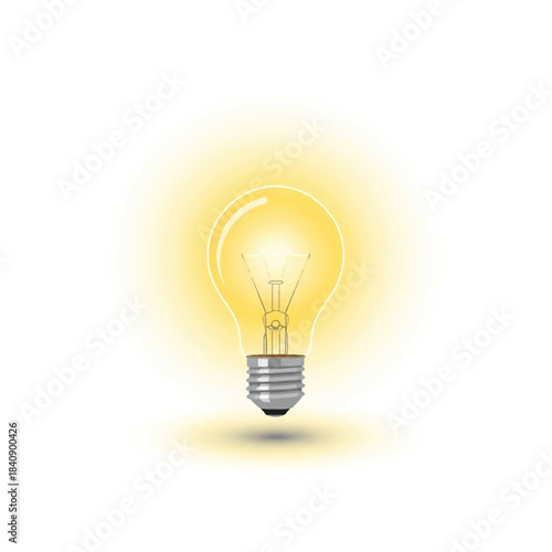 Brilliant Light Bulb Symbolizing New Ideas, Creative Solutions, and Business Innovation