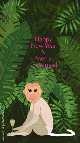 longnose proboscis chilling with the tree 