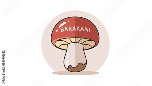 Barakani Mushroom Illustration A Delightful and Educational Graphic for Fungus Enthusiasts