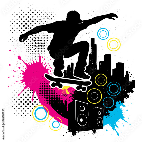 Skaboarder frutiger metro grunge