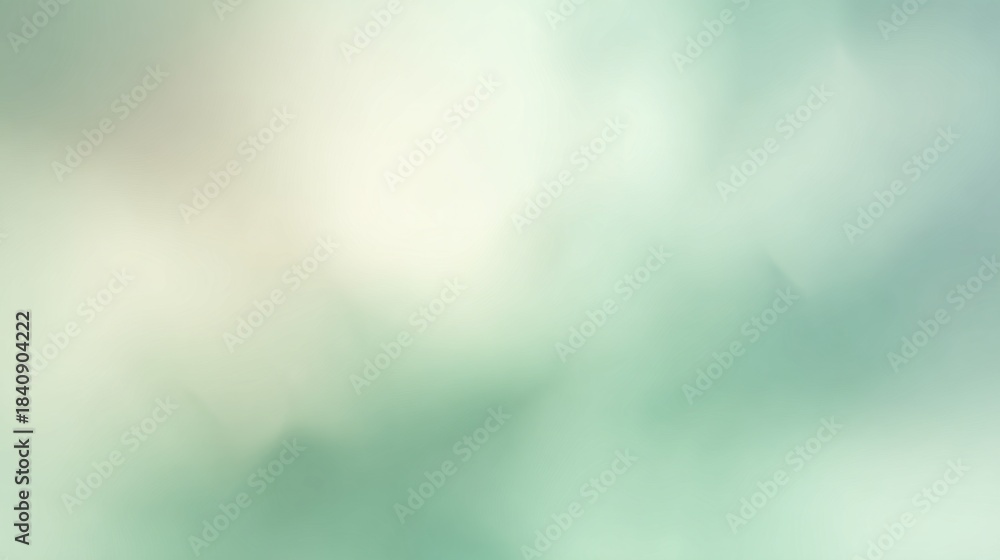 Obraz premium A soft, blurred background blending shades of green and white, creating a calming and serene atmosphere.