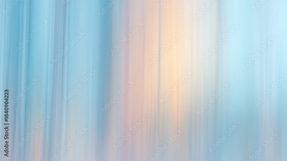 Fototapeta premium A soft, abstract image featuring blended hues of blue, orange, and pink, creating a tranquil and dreamy atmosphere.
